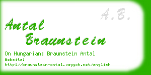antal braunstein business card